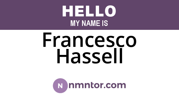 Francesco Hassell
