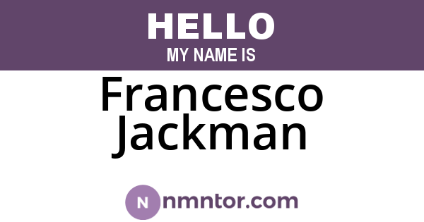 Francesco Jackman