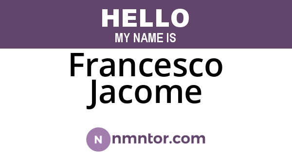 Francesco Jacome