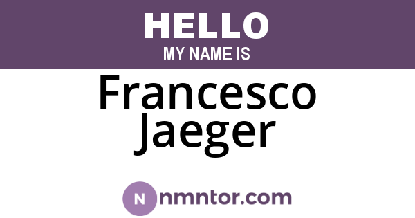Francesco Jaeger