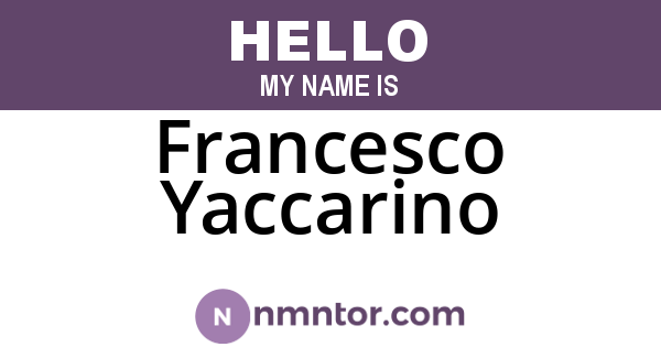 Francesco Yaccarino