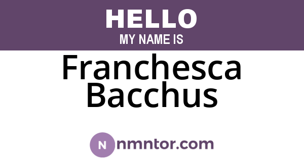 Franchesca Bacchus