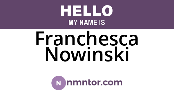 Franchesca Nowinski