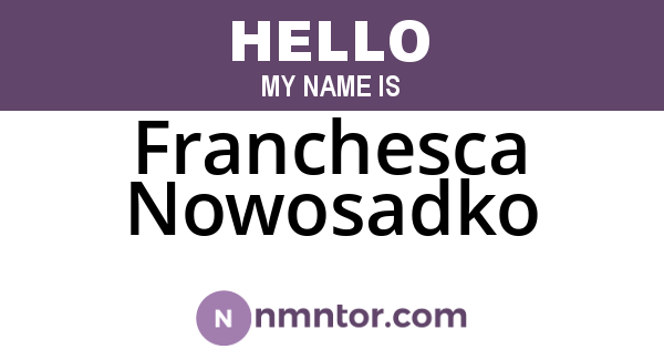 Franchesca Nowosadko