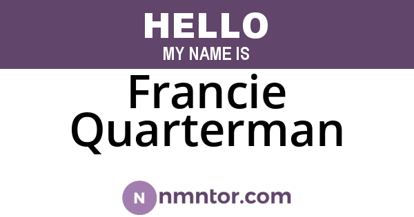 Francie Quarterman