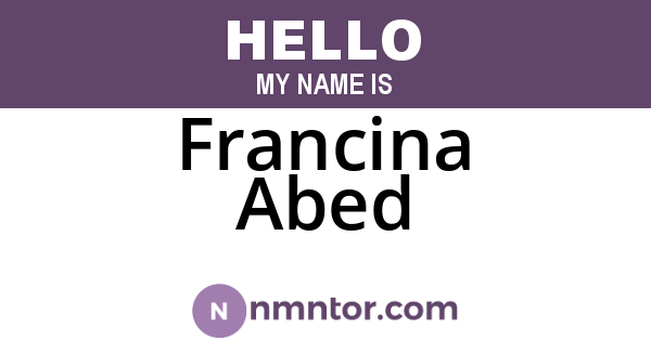 Francina Abed