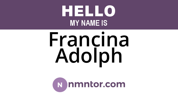 Francina Adolph