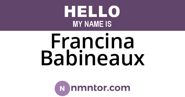 Francina Babineaux