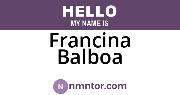 Francina Balboa