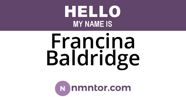 Francina Baldridge