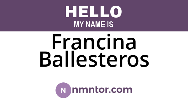 Francina Ballesteros