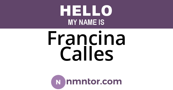 Francina Calles