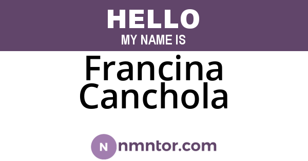 Francina Canchola