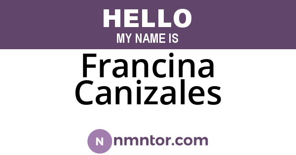 Francina Canizales