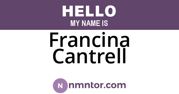 Francina Cantrell