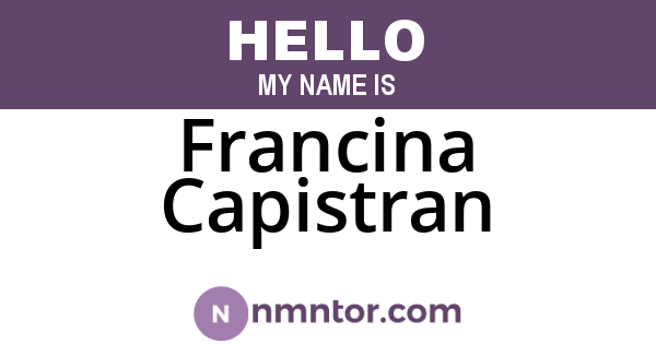 Francina Capistran