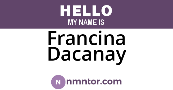 Francina Dacanay