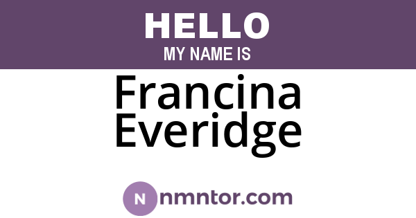 Francina Everidge