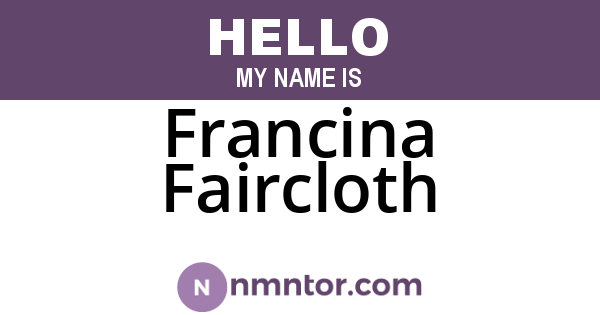 Francina Faircloth