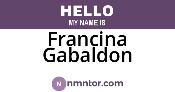 Francina Gabaldon
