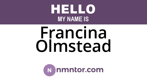 Francina Olmstead