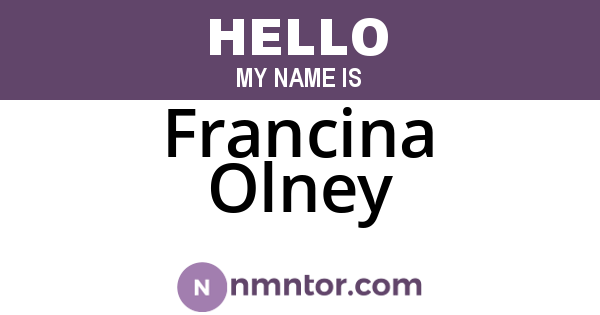 Francina Olney