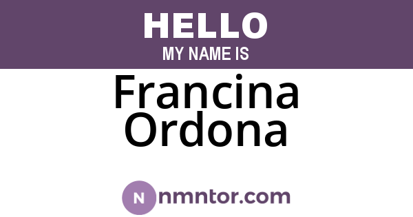 Francina Ordona