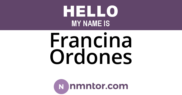 Francina Ordones