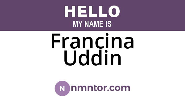 Francina Uddin