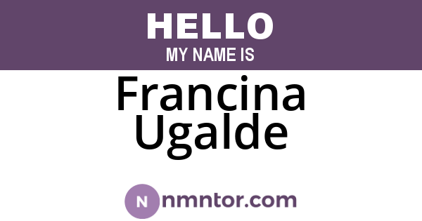Francina Ugalde