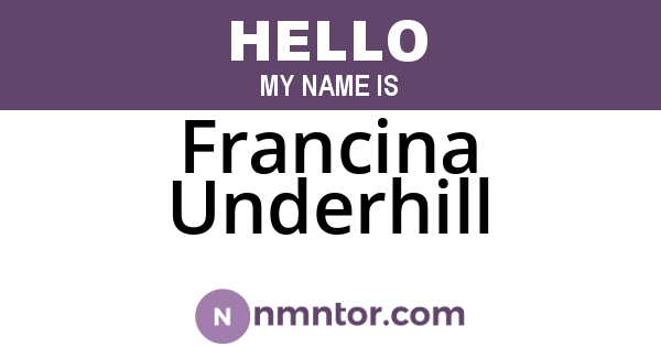 Francina Underhill