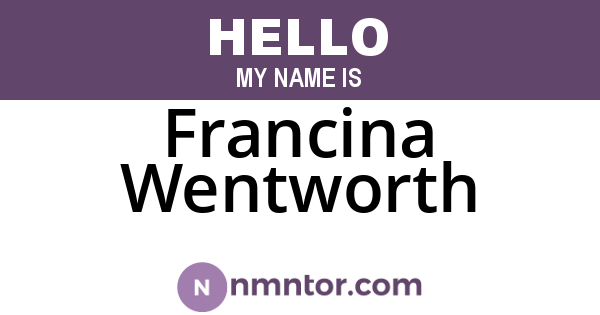 Francina Wentworth