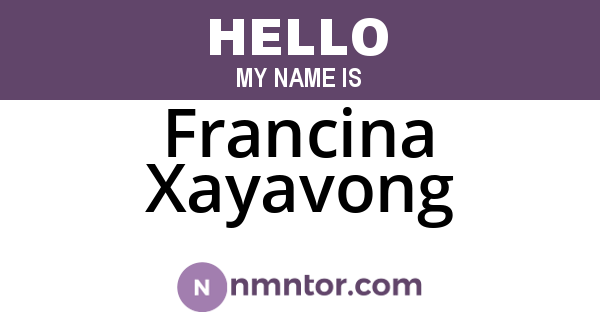 Francina Xayavong