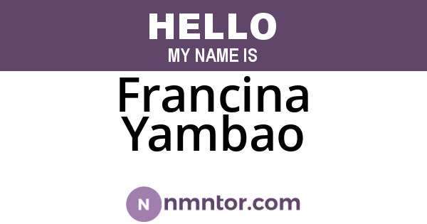Francina Yambao