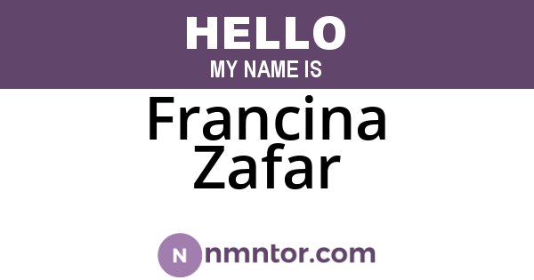 Francina Zafar