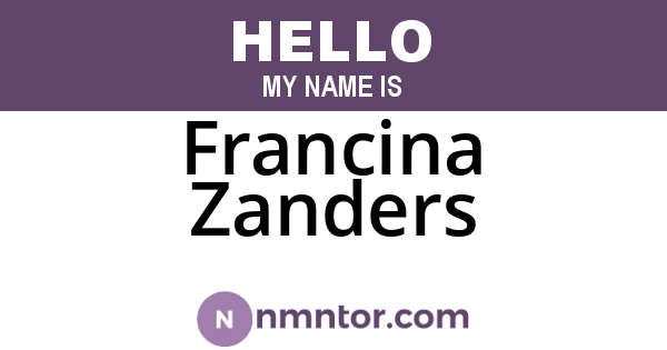 Francina Zanders