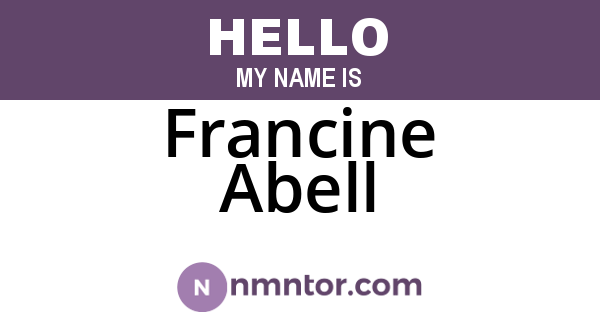 Francine Abell