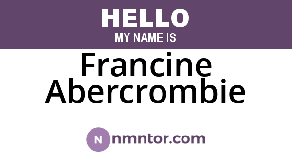 Francine Abercrombie