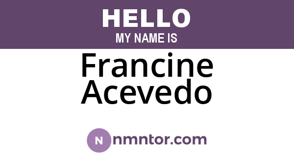 Francine Acevedo