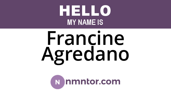 Francine Agredano