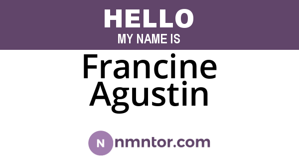 Francine Agustin