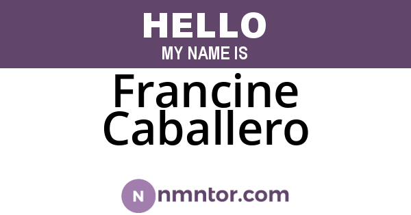 Francine Caballero