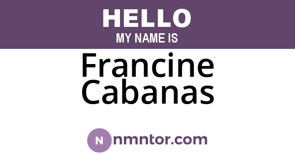 Francine Cabanas