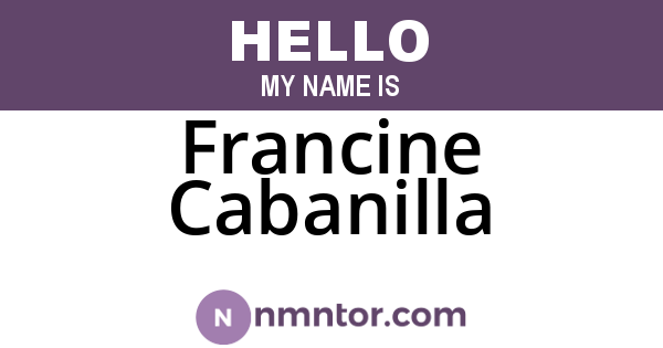 Francine Cabanilla