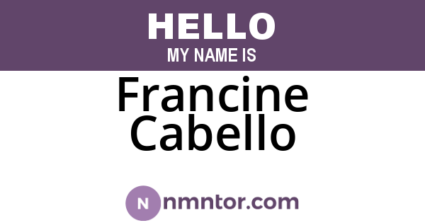 Francine Cabello