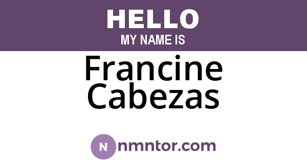 Francine Cabezas