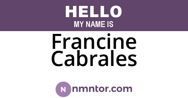Francine Cabrales