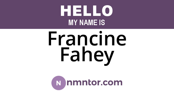 Francine Fahey