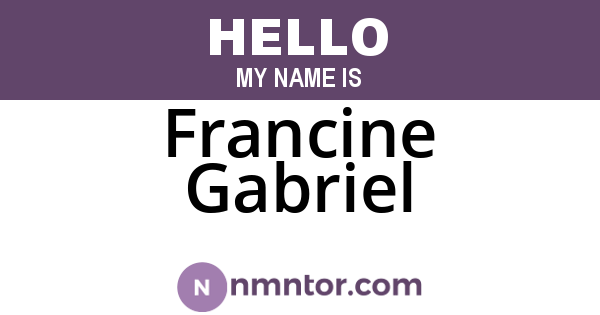 Francine Gabriel
