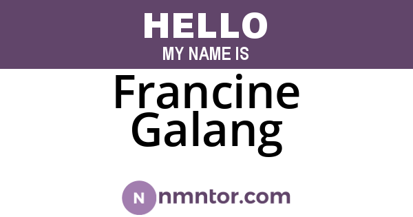 Francine Galang
